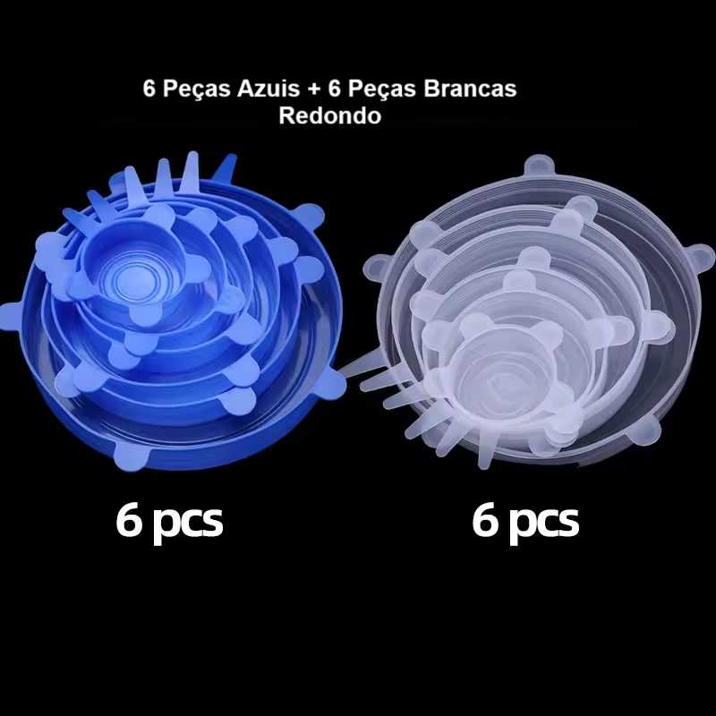Tampa de Silicone Universal -PratikTampa- Matenha seus Alimentos Saudáveis por mais tempo.